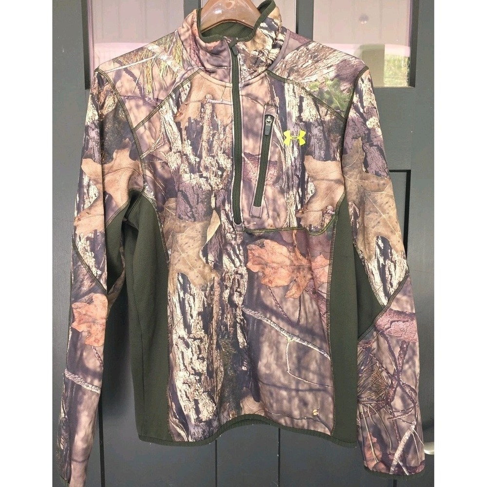 Under Armour 1/4 Zip Jacket Men's M Scent‎ Control Realtree Camouflage Pullover